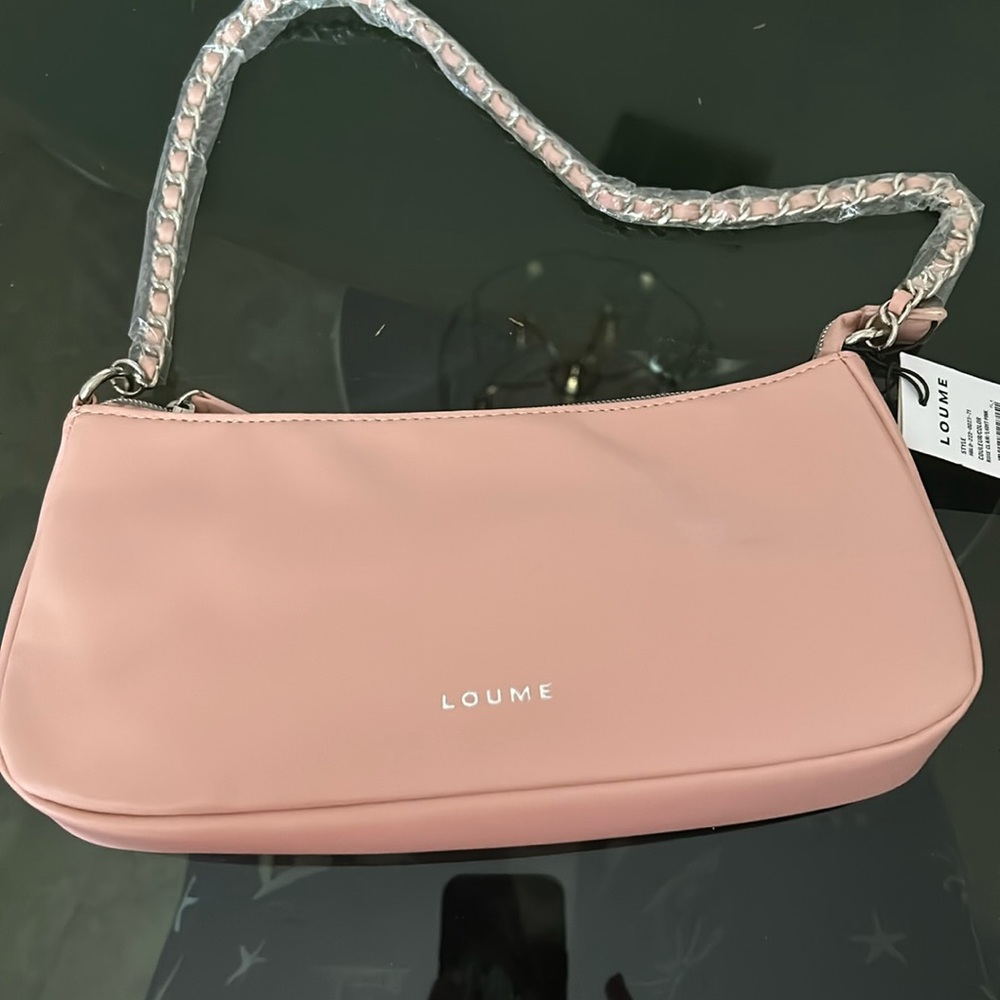 NWT. LOUME Blush Pink Shoulder Bag. 11” x 5”.